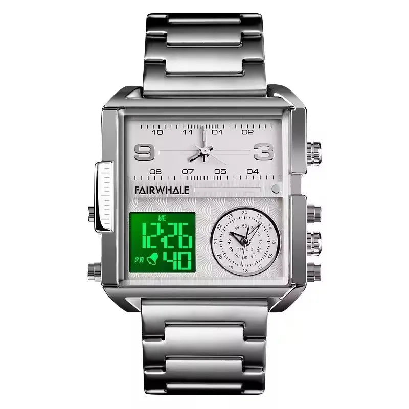Mark Fairwhale Retro Square Men's Electronic Digital Clock