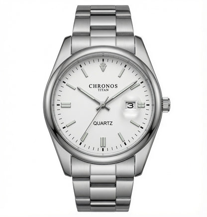 CHRONOS Top Brand Luxury Man Wristwatch Waterproof Luminous Date Men Watches Stainless Steel Quartz Men's Watch Male reloj