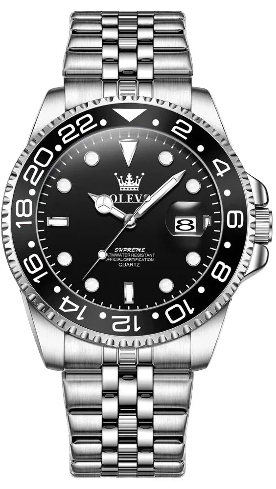 OLEVS 5657 New Mens Watch Original Stainless Steel Date Quartz Watch 30 M Waterproof Luminous Sports Man For Watches Gifts Reloj
