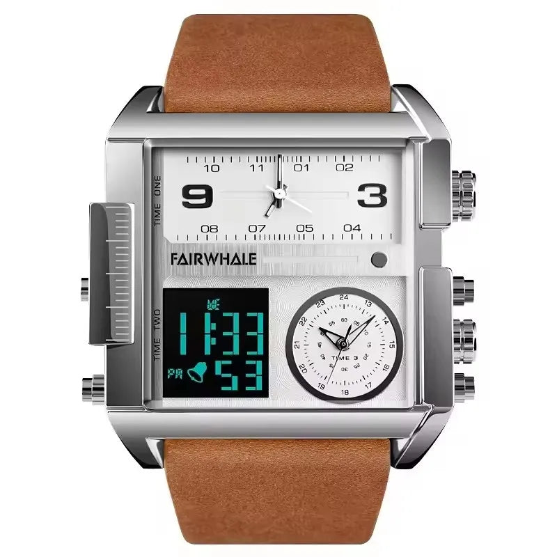 Mark Fairwhale Retro Square Men's Electronic Digital Clock