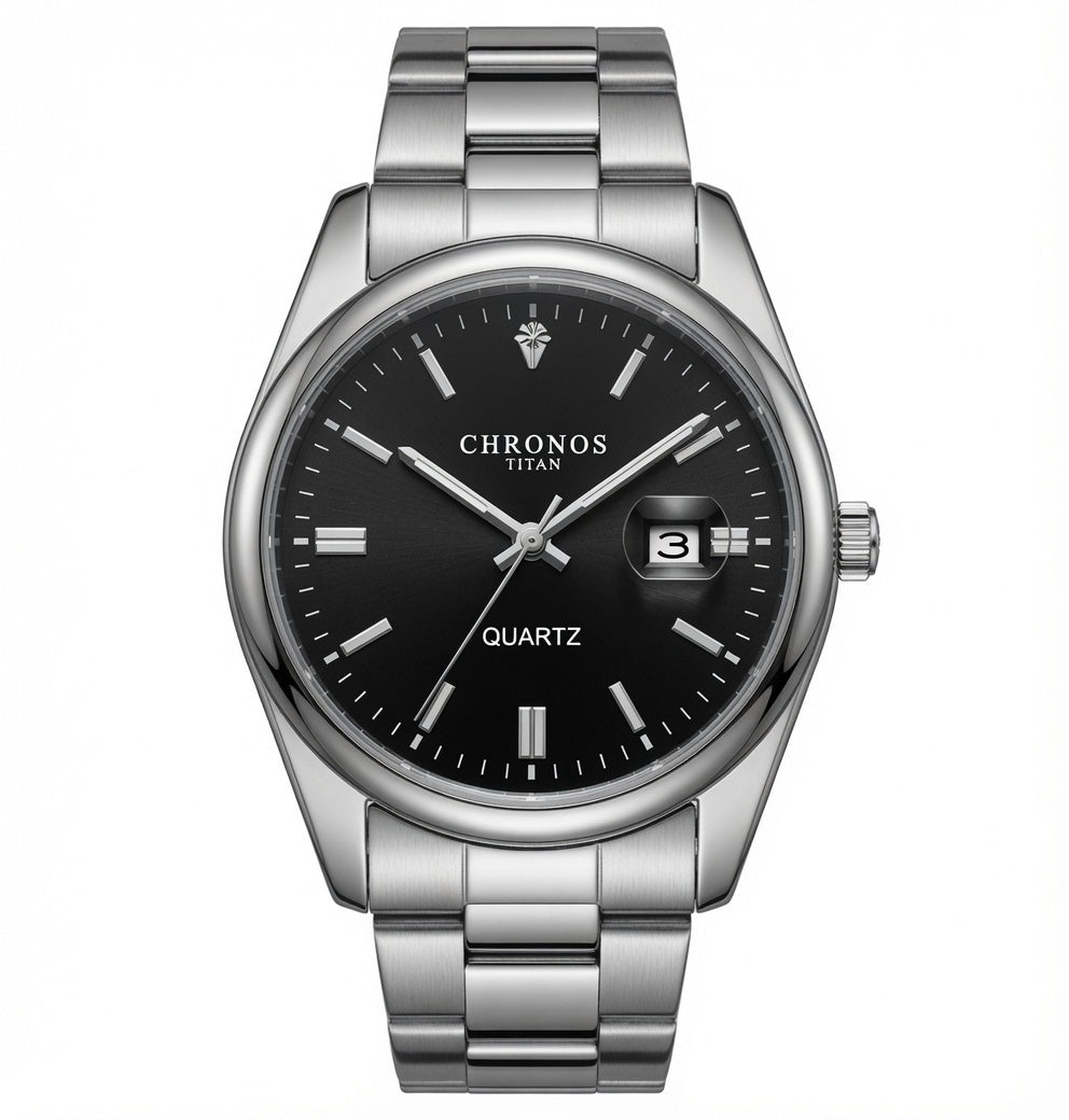 CHRONOS Top Brand Luxury Man Wristwatch Waterproof Luminous Date Men Watches Stainless Steel Quartz Men's Watch Male reloj