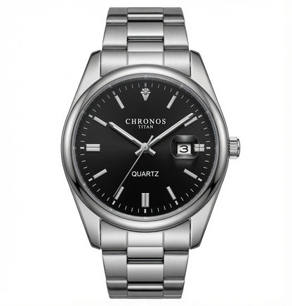 CHRONOS Top Brand Luxury Man Wristwatch Waterproof Luminous Date Men Watches Stainless Steel Quartz Men's Watch Male reloj