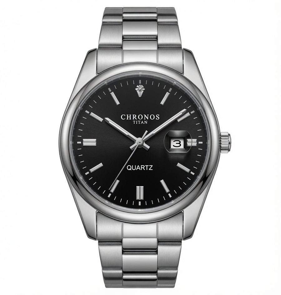 CHRONOS — Luxury Stainless Steel Quartz Watch